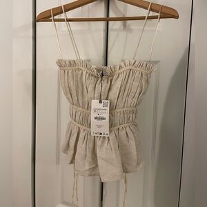 Rustic top with straps